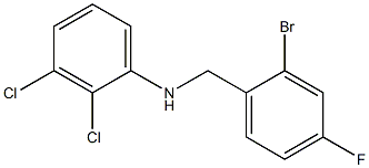 N-[(2-bromo-4-fluorophenyl)methyl]-2,3-dichloroaniline Struktur