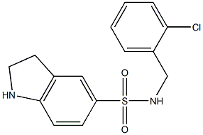 N-[(2-chlorophenyl)methyl]-2,3-dihydro-1H-indole-5-sulfonamide Struktur