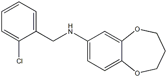 N-[(2-chlorophenyl)methyl]-3,4-dihydro-2H-1,5-benzodioxepin-7-amine Struktur