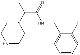 N-[(2-fluorophenyl)methyl]-2-(piperazin-1-yl)propanamide Struktur