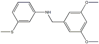 N-[(3,5-dimethoxyphenyl)methyl]-3-(methylsulfanyl)aniline Struktur