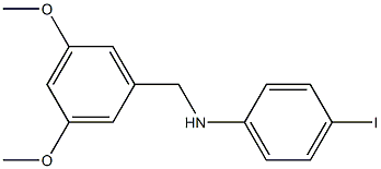 N-[(3,5-dimethoxyphenyl)methyl]-4-iodoaniline Struktur