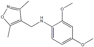 N-[(3,5-dimethyl-1,2-oxazol-4-yl)methyl]-2,4-dimethoxyaniline Struktur