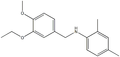 N-[(3-ethoxy-4-methoxyphenyl)methyl]-2,4-dimethylaniline Struktur