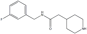 N-[(3-fluorophenyl)methyl]-2-(piperidin-4-yl)acetamide Struktur