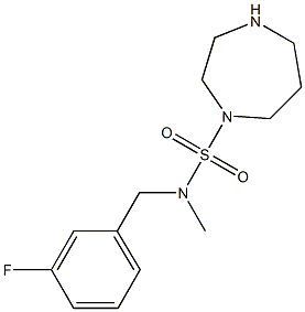 N-[(3-fluorophenyl)methyl]-N-methyl-1,4-diazepane-1-sulfonamide Struktur