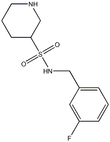 N-[(3-fluorophenyl)methyl]piperidine-3-sulfonamide Struktur