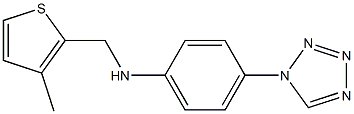 N-[(3-methylthiophen-2-yl)methyl]-4-(1H-1,2,3,4-tetrazol-1-yl)aniline Struktur