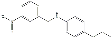 N-[(3-nitrophenyl)methyl]-4-propylaniline Struktur