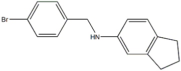 N-[(4-bromophenyl)methyl]-2,3-dihydro-1H-inden-5-amine Struktur