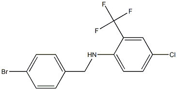 N-[(4-bromophenyl)methyl]-4-chloro-2-(trifluoromethyl)aniline Struktur