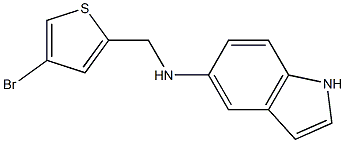 N-[(4-bromothiophen-2-yl)methyl]-1H-indol-5-amine Struktur