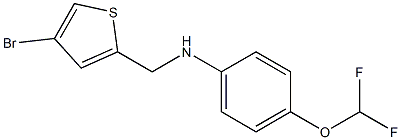 N-[(4-bromothiophen-2-yl)methyl]-4-(difluoromethoxy)aniline Struktur