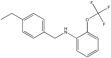 N-[(4-ethylphenyl)methyl]-2-(trifluoromethoxy)aniline Struktur
