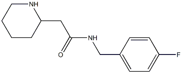 N-[(4-fluorophenyl)methyl]-2-(piperidin-2-yl)acetamide Struktur