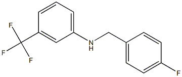 N-[(4-fluorophenyl)methyl]-3-(trifluoromethyl)aniline Struktur