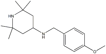 N-[(4-methoxyphenyl)methyl]-2,2,6,6-tetramethylpiperidin-4-amine Struktur