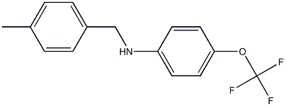 N-[(4-methylphenyl)methyl]-4-(trifluoromethoxy)aniline Struktur