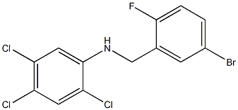 N-[(5-bromo-2-fluorophenyl)methyl]-2,4,5-trichloroaniline Struktur