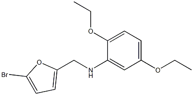 N-[(5-bromofuran-2-yl)methyl]-2,5-diethoxyaniline Struktur