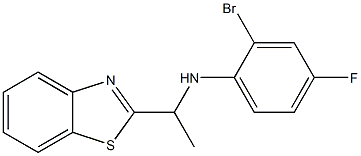 N-[1-(1,3-benzothiazol-2-yl)ethyl]-2-bromo-4-fluoroaniline Struktur