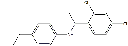 N-[1-(2,4-dichlorophenyl)ethyl]-4-propylaniline Struktur