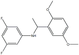 N-[1-(2,5-dimethoxyphenyl)ethyl]-3,5-difluoroaniline Struktur