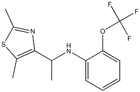 N-[1-(2,5-dimethyl-1,3-thiazol-4-yl)ethyl]-2-(trifluoromethoxy)aniline Struktur