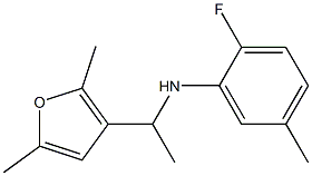 N-[1-(2,5-dimethylfuran-3-yl)ethyl]-2-fluoro-5-methylaniline Struktur