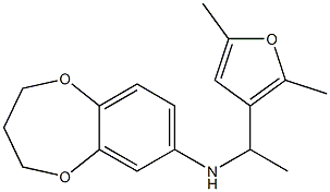 N-[1-(2,5-dimethylfuran-3-yl)ethyl]-3,4-dihydro-2H-1,5-benzodioxepin-7-amine Struktur