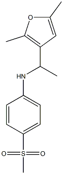 N-[1-(2,5-dimethylfuran-3-yl)ethyl]-4-methanesulfonylaniline Struktur