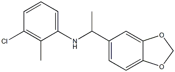 N-[1-(2H-1,3-benzodioxol-5-yl)ethyl]-3-chloro-2-methylaniline Struktur