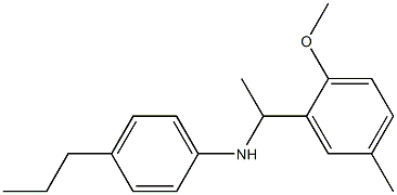 N-[1-(2-methoxy-5-methylphenyl)ethyl]-4-propylaniline Struktur