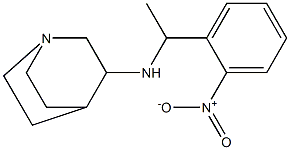 N-[1-(2-nitrophenyl)ethyl]-1-azabicyclo[2.2.2]octan-3-amine Struktur