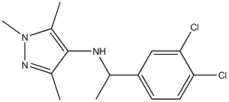 N-[1-(3,4-dichlorophenyl)ethyl]-1,3,5-trimethyl-1H-pyrazol-4-amine Struktur