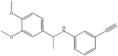 N-[1-(3,4-dimethoxyphenyl)ethyl]-3-ethynylaniline Struktur