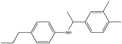 N-[1-(3,4-dimethylphenyl)ethyl]-4-propylaniline Struktur