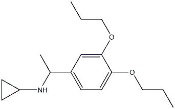 N-[1-(3,4-dipropoxyphenyl)ethyl]cyclopropanamine Struktur