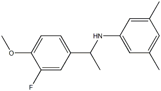 N-[1-(3-fluoro-4-methoxyphenyl)ethyl]-3,5-dimethylaniline Struktur