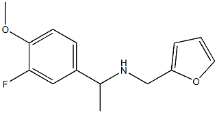 N-[1-(3-fluoro-4-methoxyphenyl)ethyl]-N-(2-furylmethyl)amine Struktur