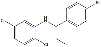 N-[1-(4-bromophenyl)propyl]-2,5-dichloroaniline Struktur