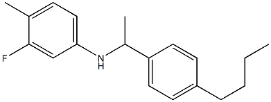 N-[1-(4-butylphenyl)ethyl]-3-fluoro-4-methylaniline Struktur