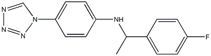 N-[1-(4-fluorophenyl)ethyl]-4-(1H-1,2,3,4-tetrazol-1-yl)aniline Struktur