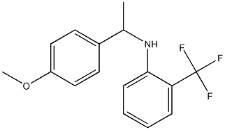 N-[1-(4-methoxyphenyl)ethyl]-2-(trifluoromethyl)aniline Struktur