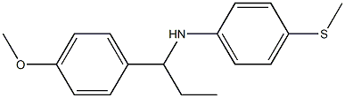 N-[1-(4-methoxyphenyl)propyl]-4-(methylsulfanyl)aniline Struktur