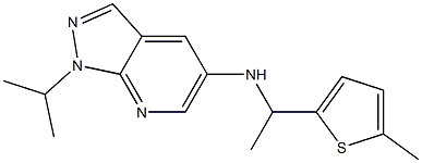 N-[1-(5-methylthiophen-2-yl)ethyl]-1-(propan-2-yl)-1H-pyrazolo[3,4-b]pyridin-5-amine Struktur