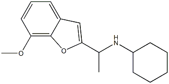 N-[1-(7-methoxy-1-benzofuran-2-yl)ethyl]cyclohexanamine Struktur