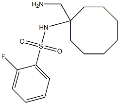 N-[1-(aminomethyl)cyclooctyl]-2-fluorobenzene-1-sulfonamide Struktur