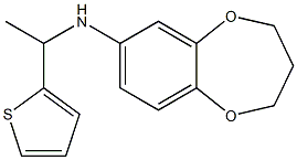 N-[1-(thiophen-2-yl)ethyl]-3,4-dihydro-2H-1,5-benzodioxepin-7-amine Struktur