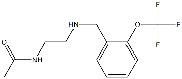 N-[2-({[2-(trifluoromethoxy)phenyl]methyl}amino)ethyl]acetamide Struktur